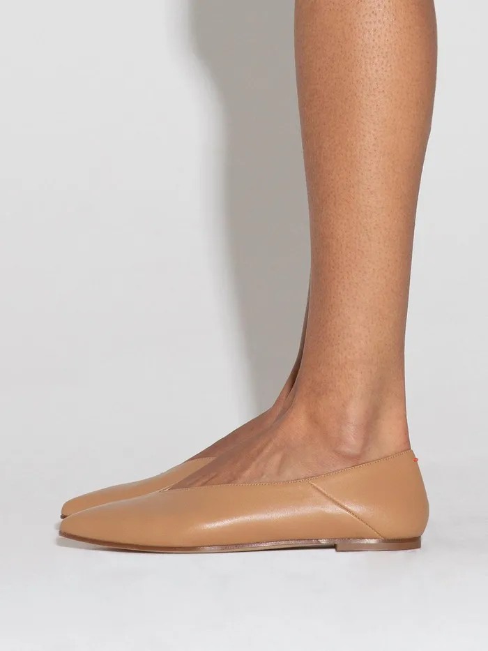 Women Aeyde MOA Hazelnut Pointed Toe Flat Aeyde Flats