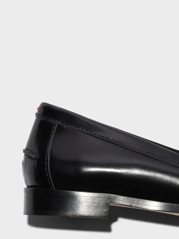 Women Aeyde OSCAR Black Penny Loafer Aeyde Flats