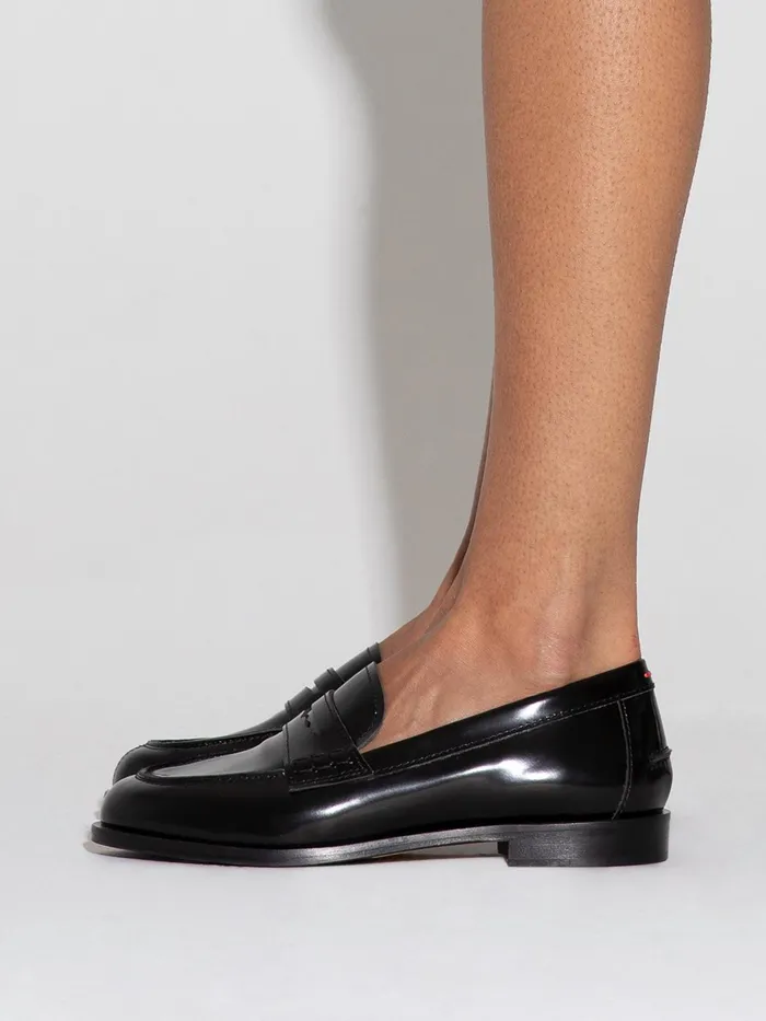 Women Aeyde OSCAR Black Penny Loafer Aeyde Flats