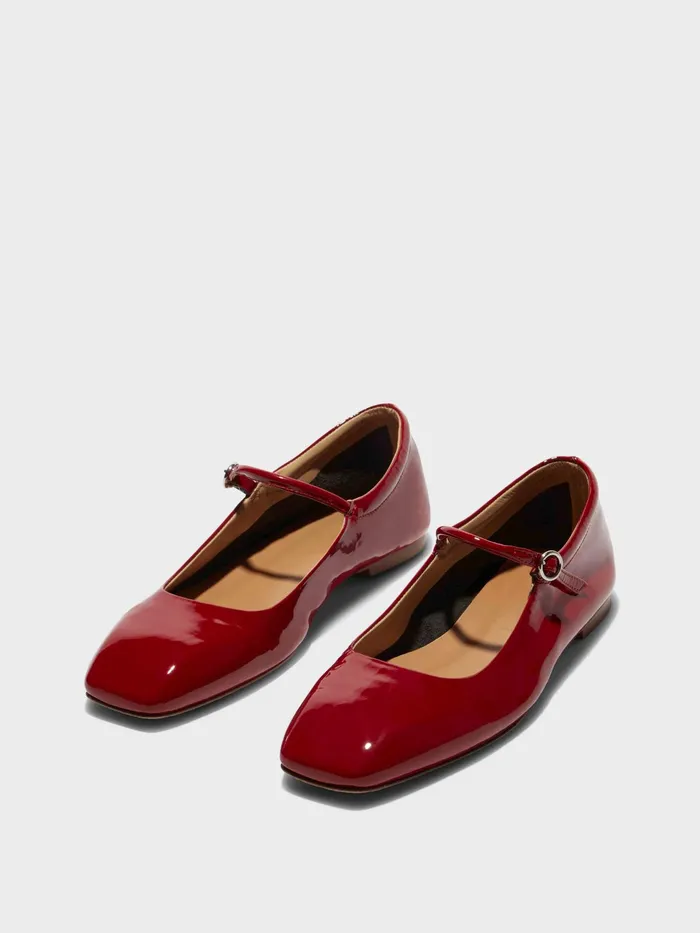 Women Aeyde UMA Cranberry Mary Jane Flat Aeyde Flats