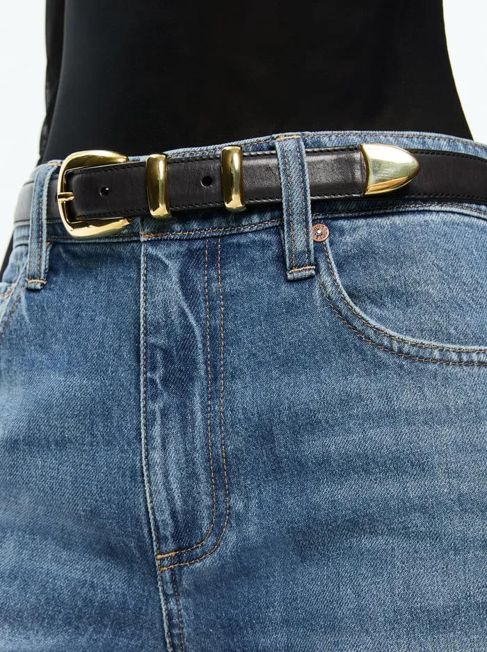 Women Alice Olivia Hayden Buckle Belt Blackgold