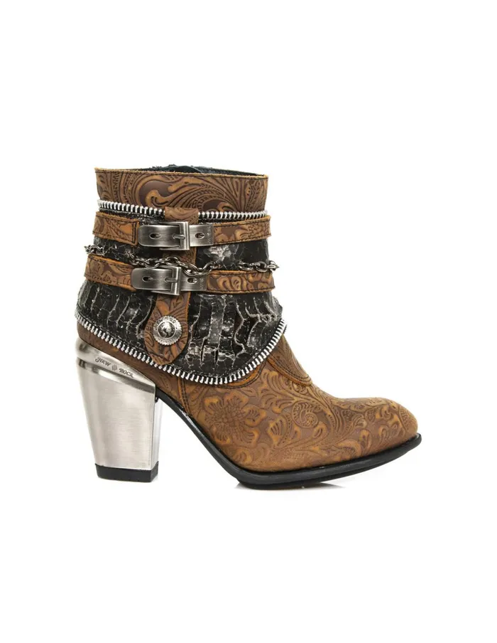 Women Ankle Boot Texas MTx002C12 New Rock Heels