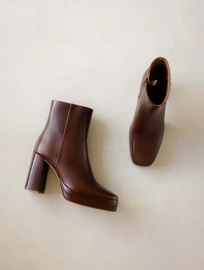 Women Ankle Boots Bobbies Adle Turkish Coffee