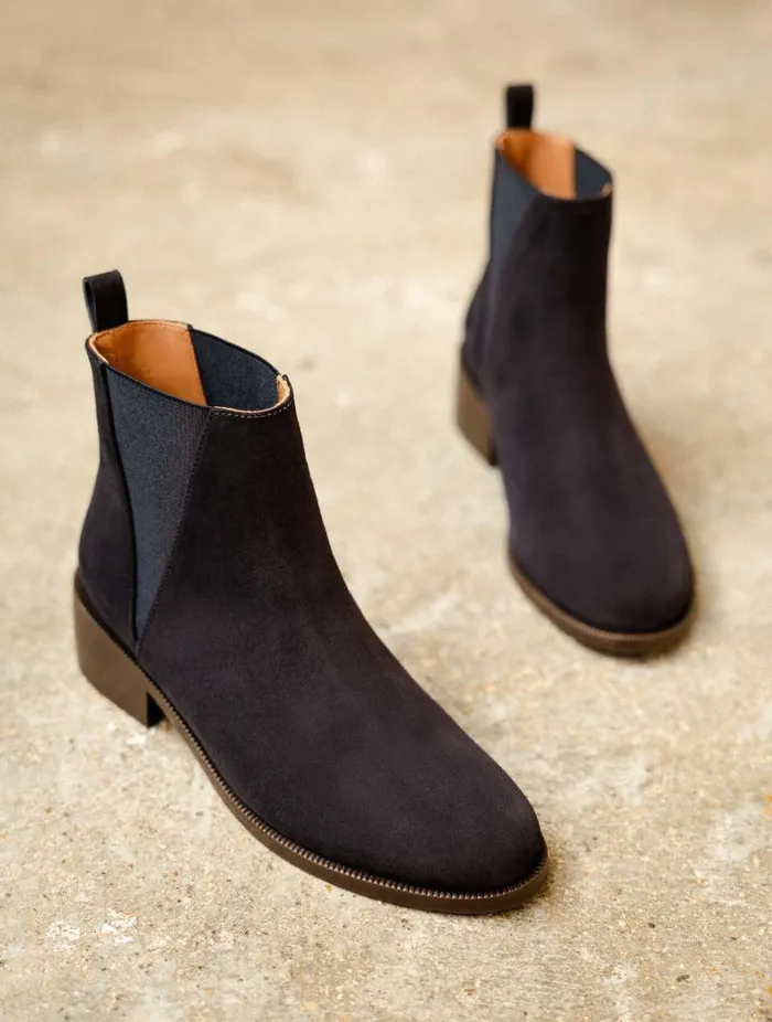 Women Ankle Boots Bobbies Camden Navy