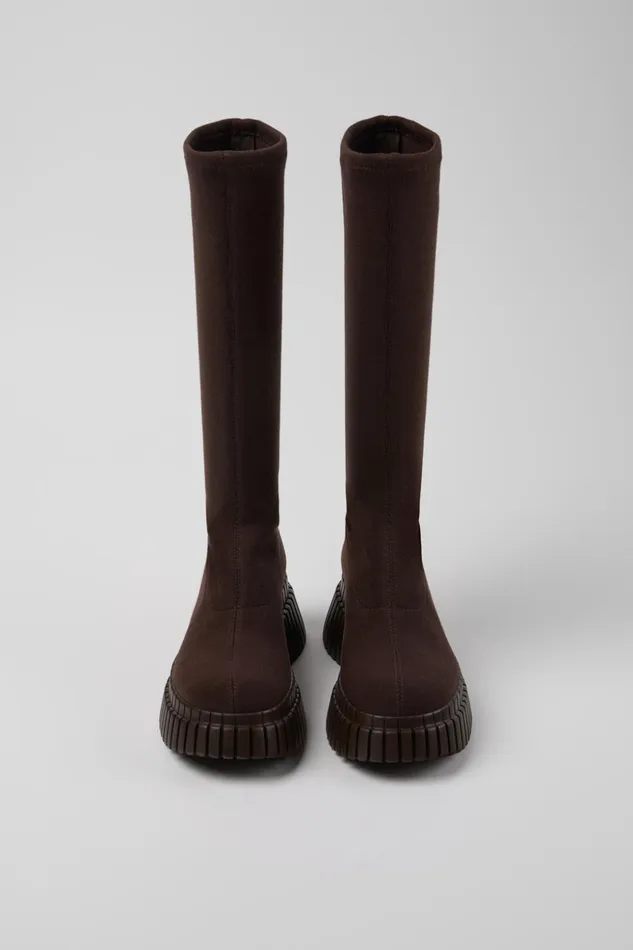 Women BCN TENCEL Brown Textile Boots Camper Boots Women BCN TENCEL Brown Textile Boots Camper Boots