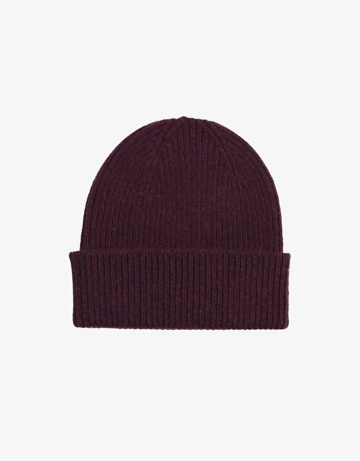 Women Beanies Colorful Standard Merino Wool Beanie Oxblood Red