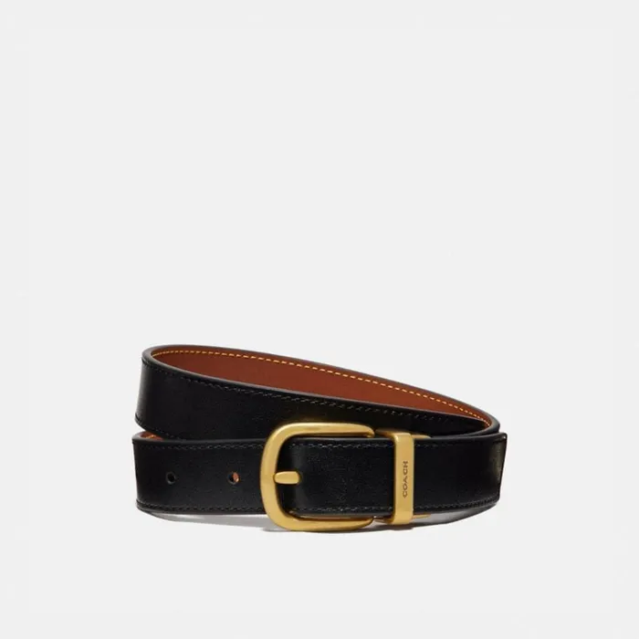 Women Belts Coach Harness Buckle Reversible Belt 25 Mm Brassblack1941 Saddle