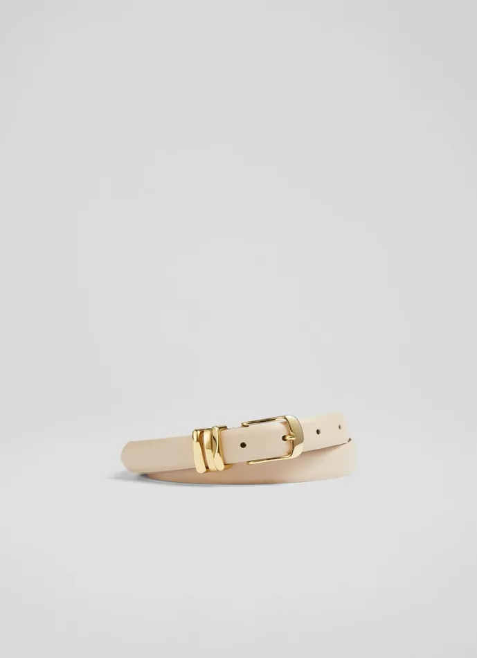Women Belts LKBennett Georgette Beige Leather Belt