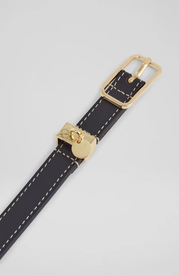 Women Belts LKBennett Molly Black Leather Skinny Belt Women Belts LKBennett Molly Black Leather Skinny Belt