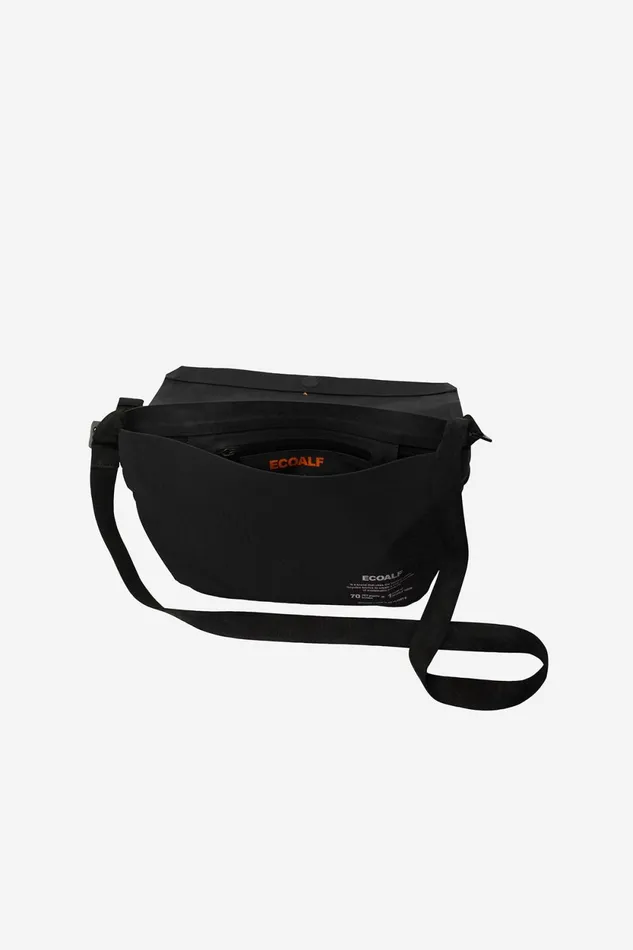 Women Black Bonded Strap Ecoalf Handbags