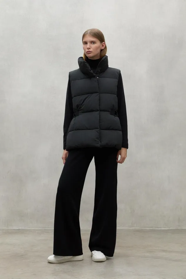 Women Black Misen Waistcoat Ecoalf Vests