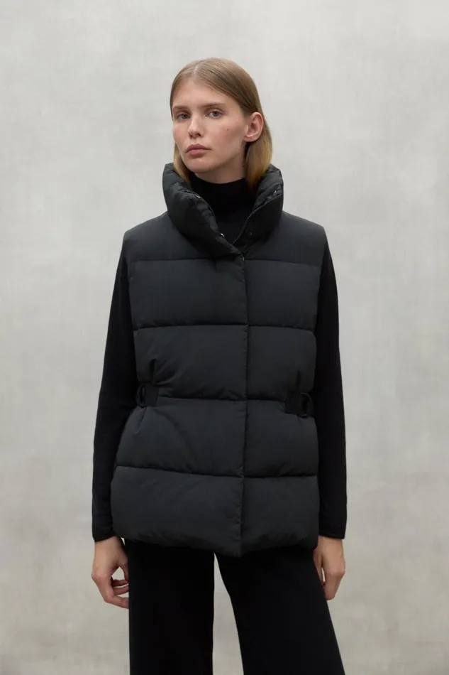 Women Black Misen Waistcoat Ecoalf Vests
