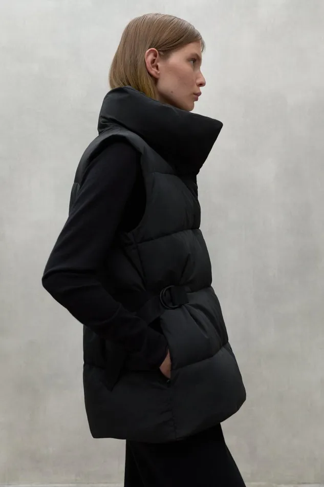 Women Black Misen Waistcoat Ecoalf Vests