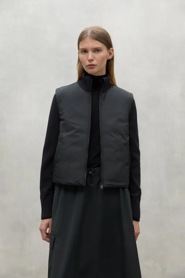 Women Black Pecan Jacket Ecoalf Knitwear