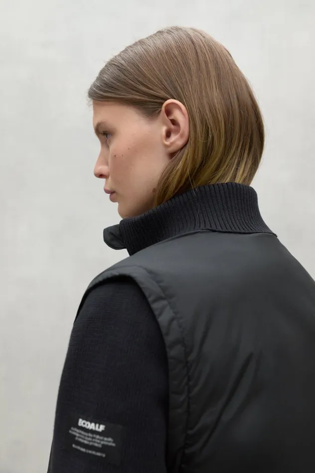 Women Black Pecan Jacket Ecoalf Knitwear