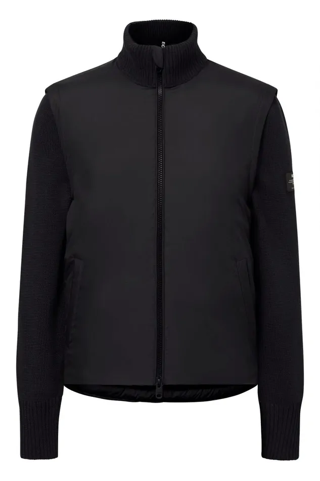 Women Black Pecan Jacket Ecoalf Knitwear