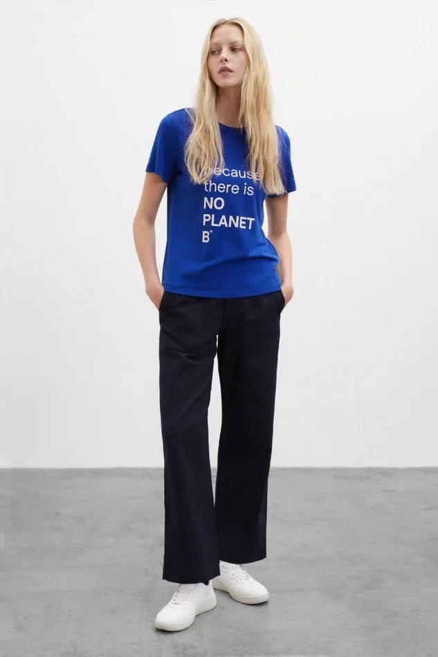 Women Blue Nyborg TShirt Ecoalf TShirts