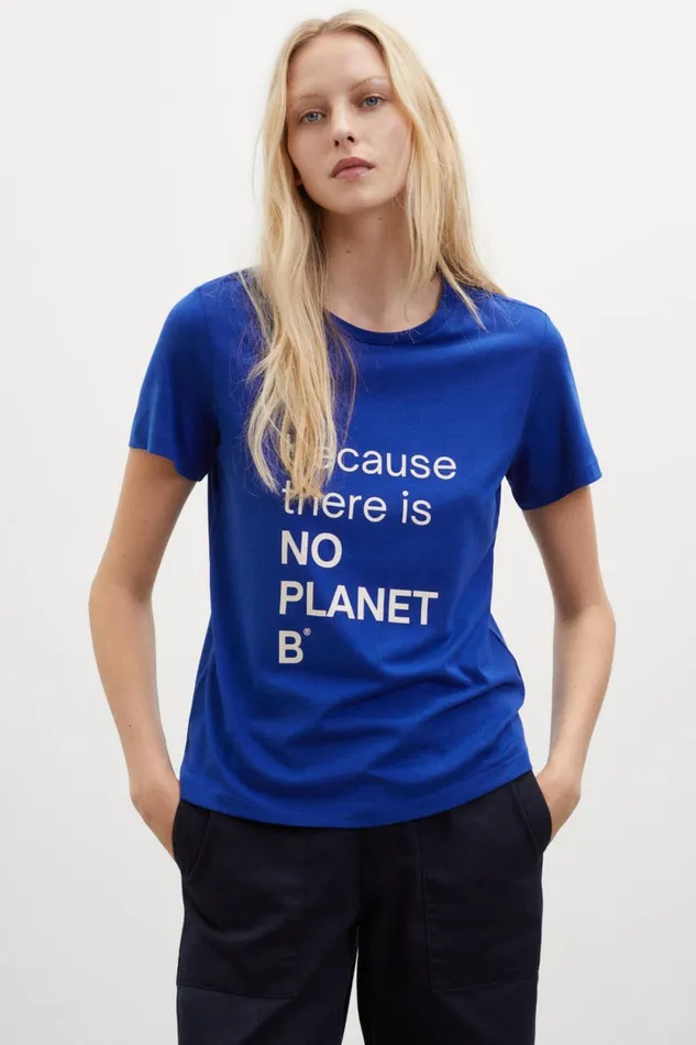 Women Blue Nyborg TShirt Ecoalf TShirts