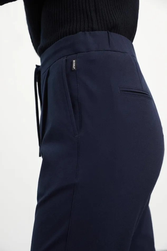 Women Blue Sot Trousers Ecoalf Trousers