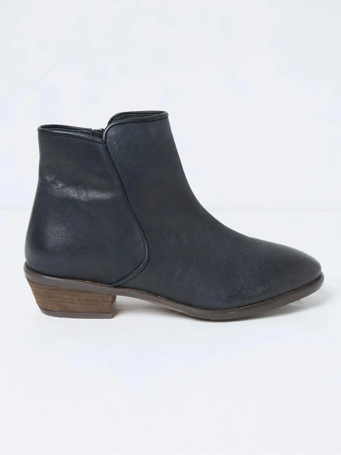 Women Boots Fat Face Felicity Black Ankle Boots