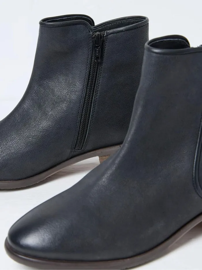 Women Boots Fat Face Felicity Black Ankle Boots