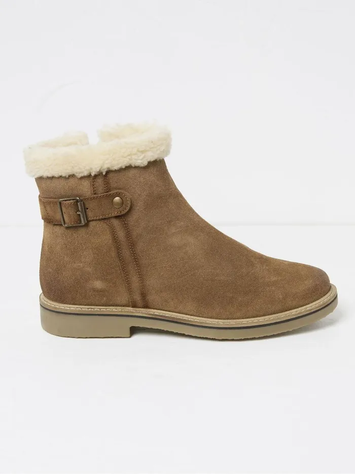 Women Boots Fat Face Maggie Brown Suede Boots