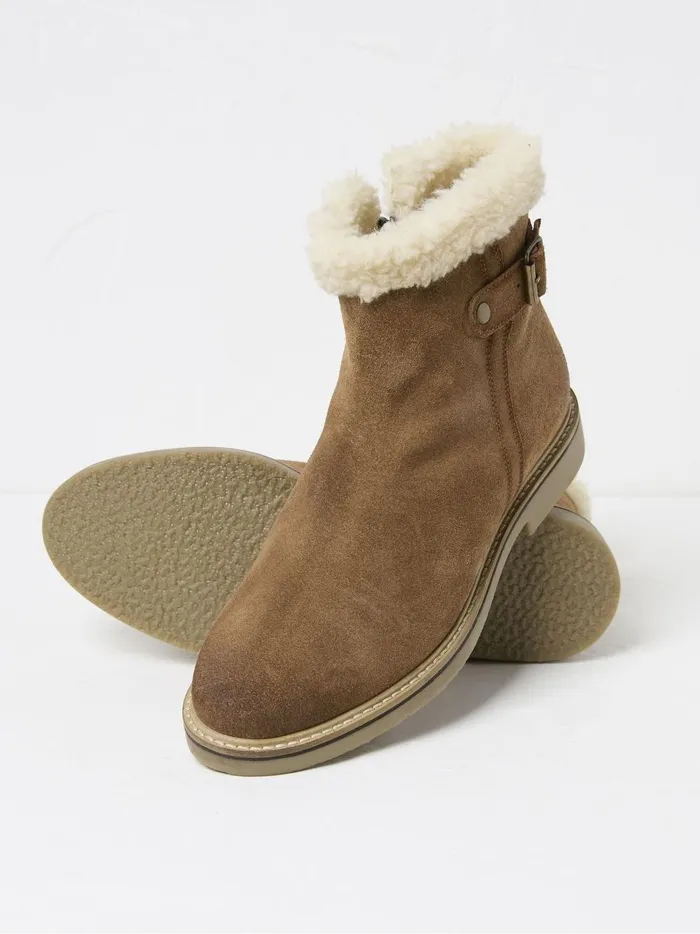 Women Boots Fat Face Maggie Brown Suede Boots