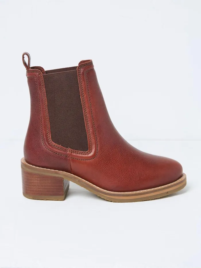 Women Boots Fat Face Orla Red Chelsea Boots