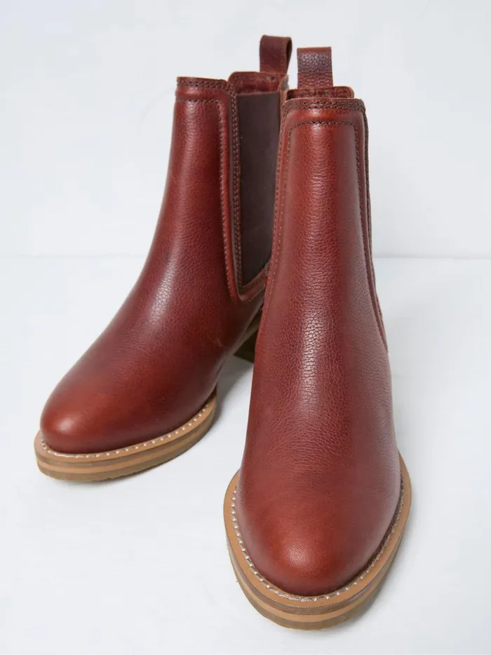 Women Boots Fat Face Orla Red Chelsea Boots