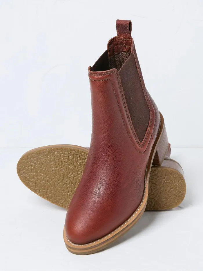 Women Boots Fat Face Orla Red Chelsea Boots