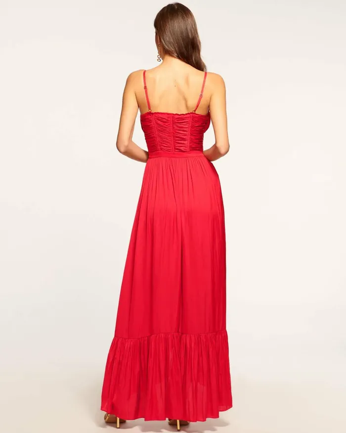 Women Braelyn Ruched Maxi Dress Soiree Red Ramy Brook Dresses Women Braelyn Ruched Maxi Dress Soiree Red Ramy Brook Dresses