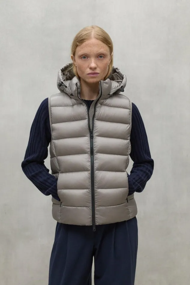 Women Brown Aoraki Waistcoat Ecoalf Vests