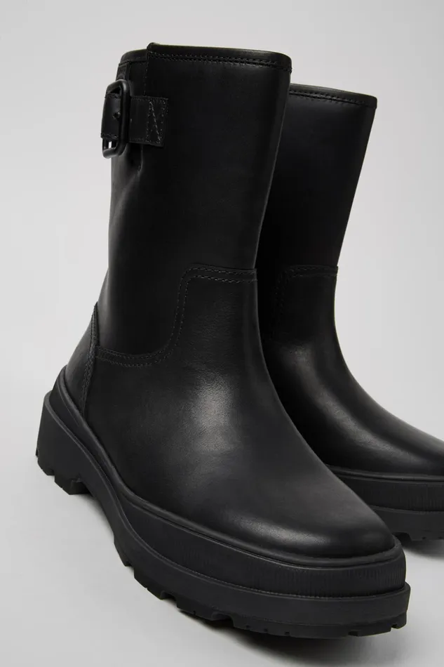 Women Brutus Trek MICHELIN Black Nubuck Boots Camper Ankle Boots