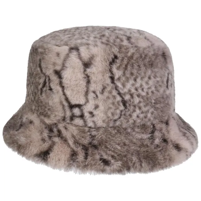 Women Bucket Hats Mayser Ella Rose Bucket Fake Fur Cloth Hat Pink