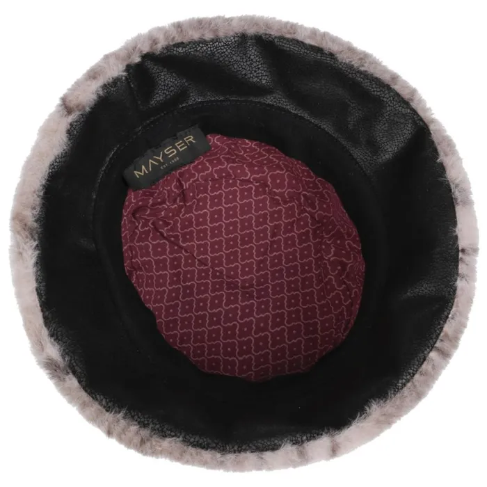 Women Bucket Hats Mayser Ella Rose Bucket Fake Fur Cloth Hat Pink Women Bucket Hats Mayser Ella Rose Bucket Fake Fur Cloth Hat Pink