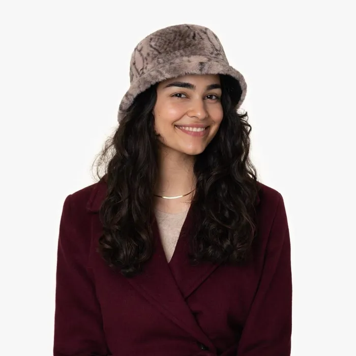 Women Bucket Hats Mayser Ella Rose Bucket Fake Fur Cloth Hat Pink Women Bucket Hats Mayser Ella Rose Bucket Fake Fur Cloth Hat Pink