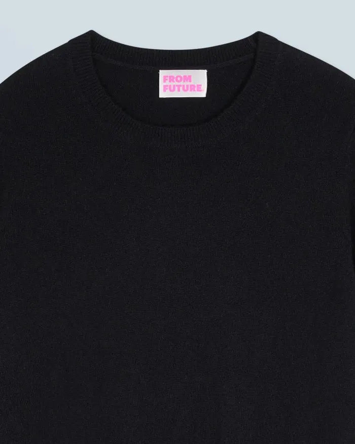 Women Cashmere Sweaters From Future Basic Crewneck Sweater Black