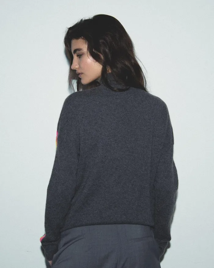 Women Cashmere Sweaters From Future Crew Neck Sweater Charcoal Gray