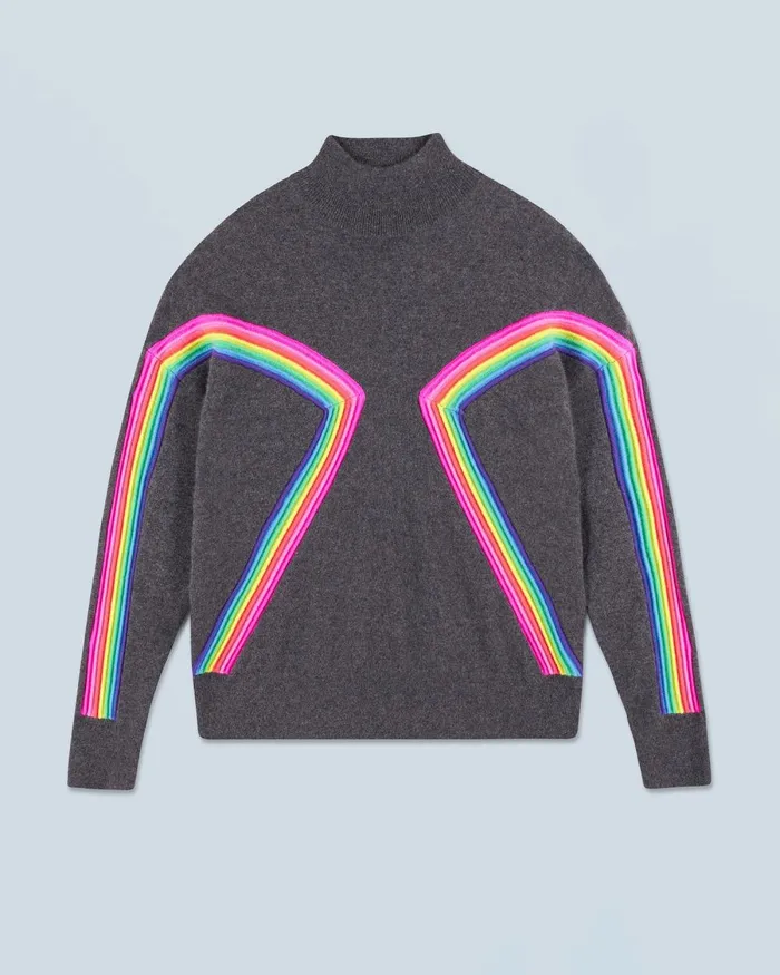 Women Cashmere Sweaters From Future Crew Neck Sweater Charcoal Gray