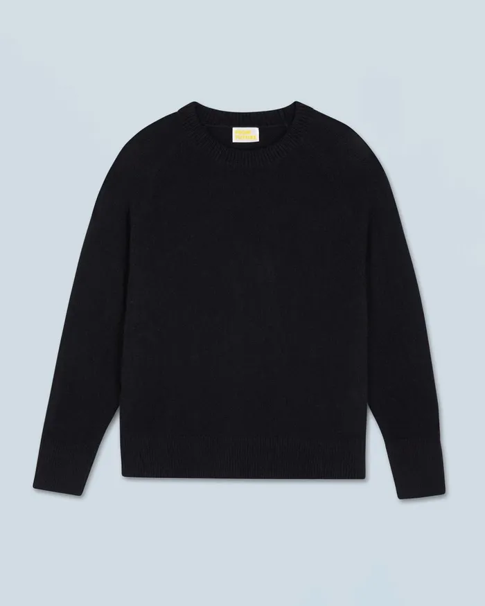 Women Cashmere Sweaters From Future Lightweight Oversized Crewneck Sweater Black Women Cashmere Sweaters From Future Lightweight Oversized Crewneck Sweater Black
