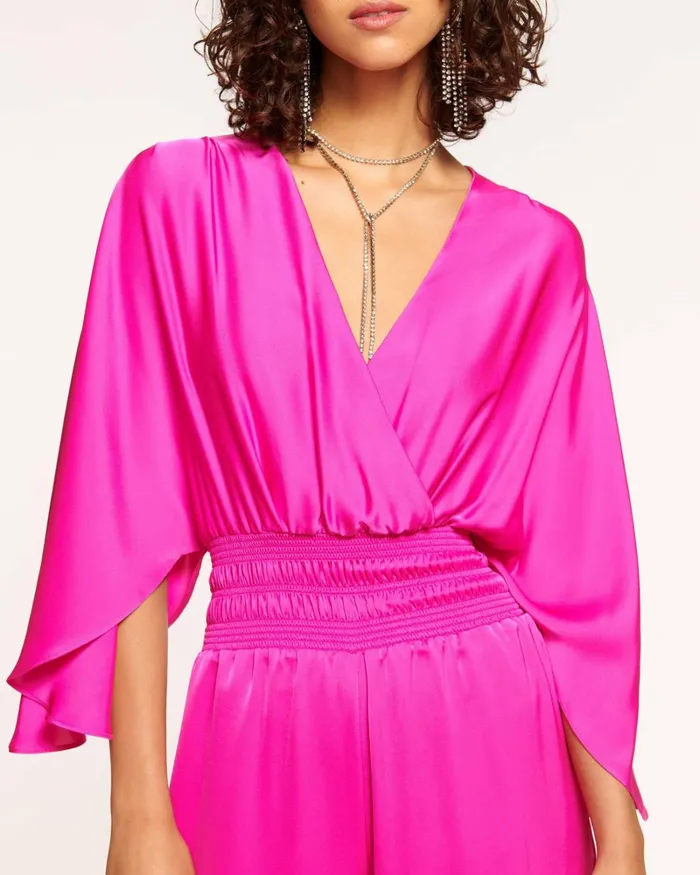 Women Cheri Wide Leg Jumpsuit Electric Pink Ramy Brook Dresses Women Cheri Wide Leg Jumpsuit Electric Pink Ramy Brook Dresses