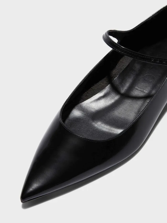 Women Cleo Polished Leather MaryJane Ballet Flats Aeyde Flats