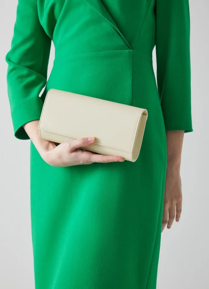 Women Clutch Bags LKBennett Erin Cream Leather Clutch Bag Women Clutch Bags LKBennett Erin Cream Leather Clutch Bag