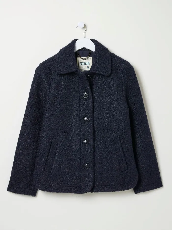Women Coats and Jackets Fat Face Mae Blue Short Jacket