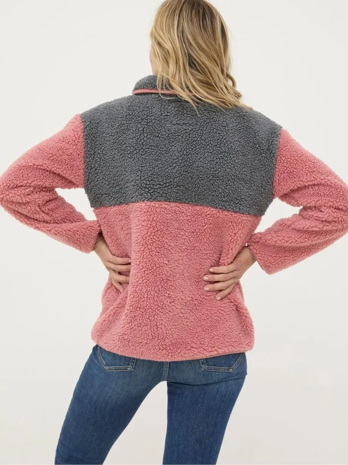 Women Coats and Jackets Fat Face Multi Colourblock Half Neck Fleece