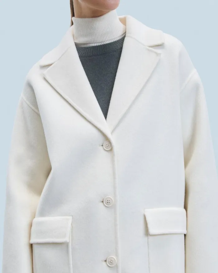Women Coats and Jackets From Future Outerwear Coat With Pockets White