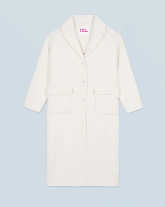 Women Coats and Jackets From Future Outerwear Coat With Pockets White