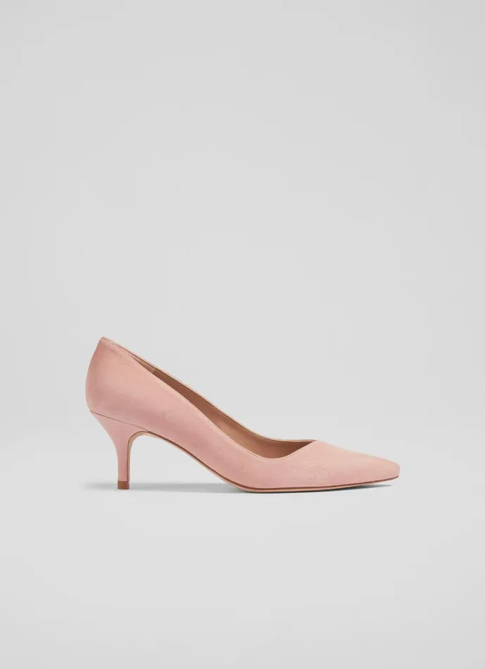 Women Court Shoes LKBennett Farah Pink Suede Asymmetric Kitten Heel Courts Clay Women Court Shoes LKBennett Farah Pink Suede Asymmetric Kitten Heel Courts Clay