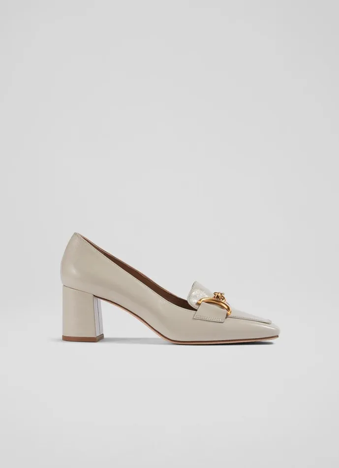Women Court Shoes LKBennett Samantha White Crinkle Patent SnaffleDetail Courts Natural Women Court Shoes LKBennett Samantha White Crinkle Patent SnaffleDetail Courts Natural