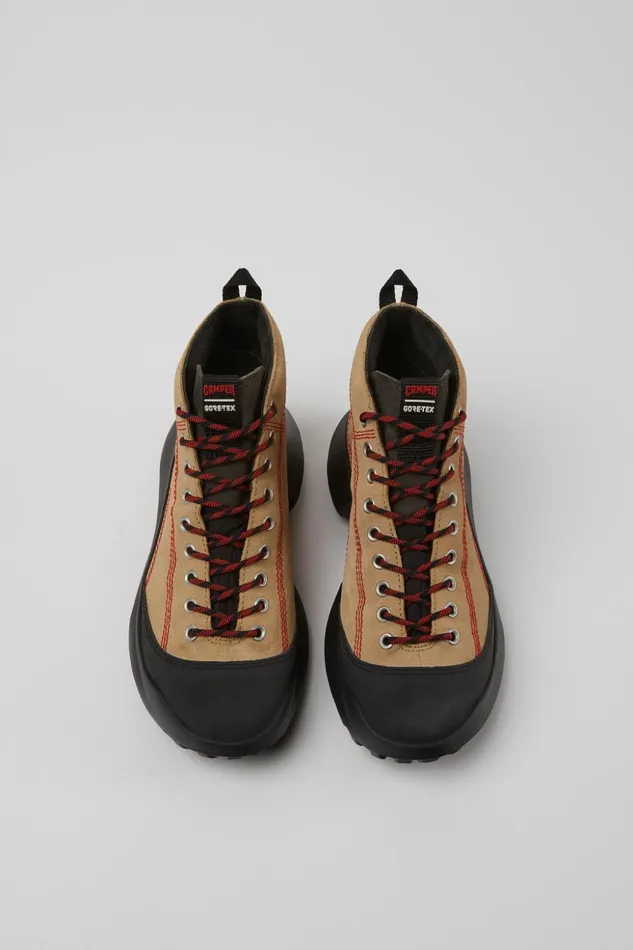 Women CRCLR GORETEX Beige Nubuck And Textile Sneakers Camper Ankle Boots Women CRCLR GORETEX Beige Nubuck And Textile Sneakers Camper Ankle Boots